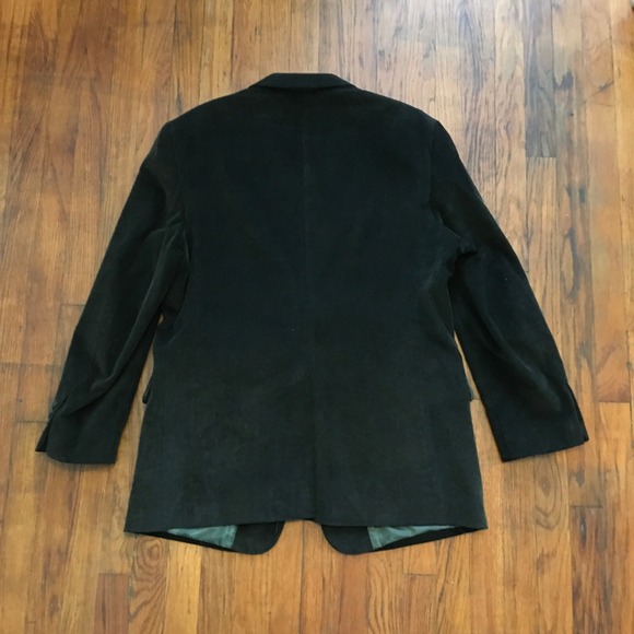 Alan Flusser Corduroy Men's Blazer Size 44R Sports Coat‎ Jacket Dark Green/Brown - Picture 8 of 12